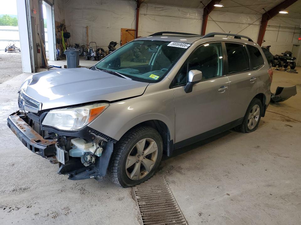 2015 Subaru Forester VIN JF2SJADC3FG530240 COPART salvage auction — FRONT END, Vt - Certificate Of Title, sold $425 on 2026-07-27 (photo 1)