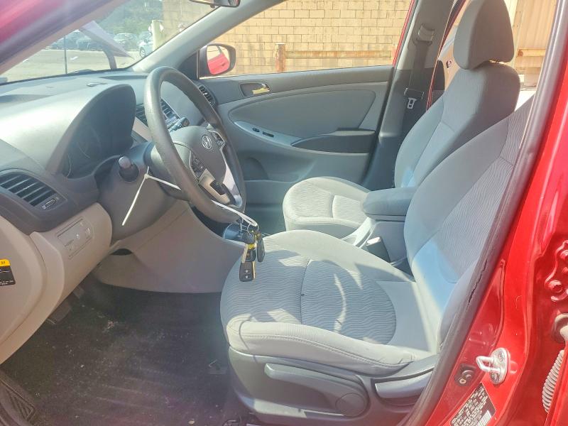 2012 Hyundai Accent VIN KMHCU4AE7CU162168 COPART salvage auction — REAR END, Sc - Cert Of Title-Salvage, sold $700 on 2026-07-24 (photo 7)