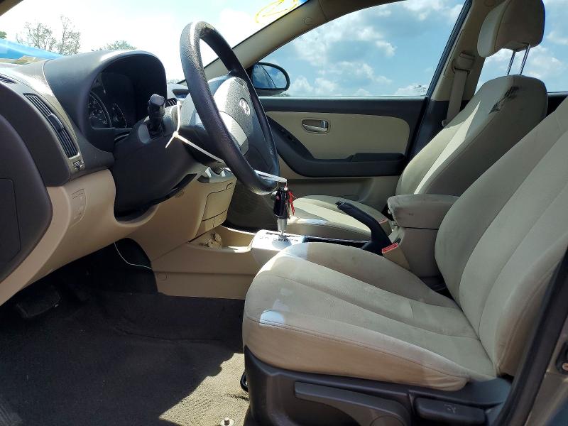 2009 Hyundai Elantra VIN KMHDU46D49U704050 COPART salvage auction — FRONT END, Ky - Bill Of Sale/Part Only/No Titl, sold $300 on 2026-07-10 (photo 7)