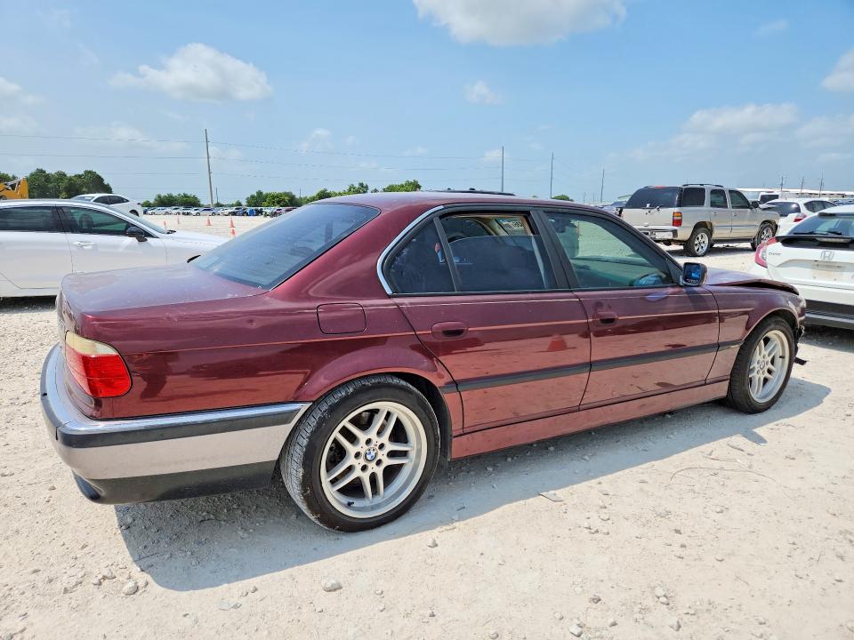 2001 BMW 7 series VIN WBAGG83431DN84148 COPART salvage auction — FRONT END, Tx - Salvage Vehicle Title, sold $450 on 2026-07-02 (photo 3)