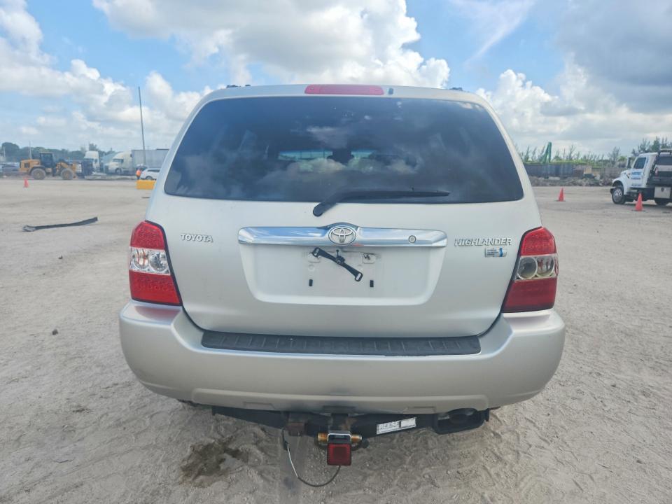 2007 Toyota Highlander VIN JTEGW21AX70019242 COPART salvage auction — MINOR DENT/SCRATCHES, Ga - Certificate Of Title, sold $1,100 on 2026-07-07 (photo 6)