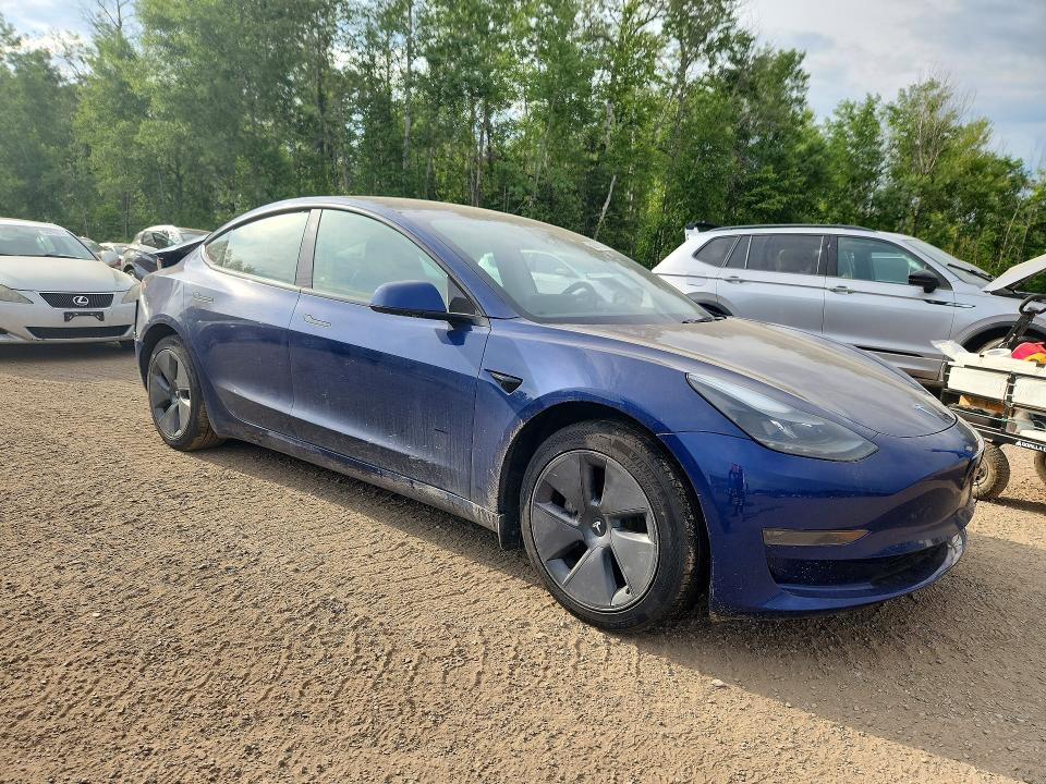 2023 Tesla Model 3 VIN 5YJ3E1EA6PF510483 COPART salvage auction — REAR END, On - Permit Salvage, sold $6,200 on 2026-07-14 (photo 4)