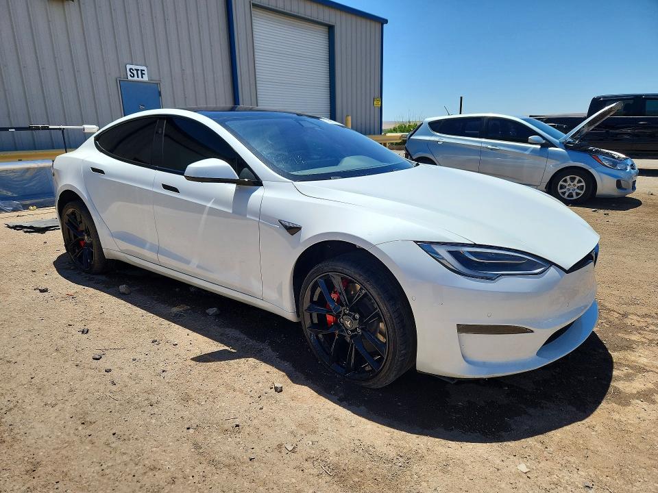 2021 Tesla Model s VIN 5YJSA1E61MF442799 COPART salvage auction — FRONT END, Nm - Cert Of Title-Salvage, sold $17,300 on 2026-07-16 (photo 4)