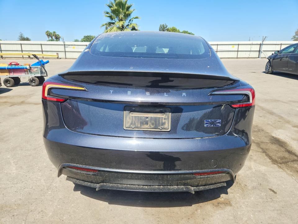 2024 Tesla Model 3 VIN 5YJ3E1ET5RF806969 COPART salvage auction — FRONT END, Ca - Salvage Certificate, sold $18,700 on 2026-07-31 (photo 6)