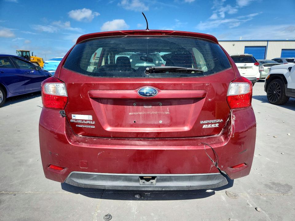2014 Subaru Impreza VIN JF1GPAD63E8276590 COPART salvage auction — FRONT END, TX - SALVAGE VEHICLE TITLE (P), sold $175 on 2026-07-17 (photo 6)