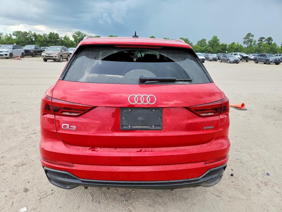 2021 Audi Q3 VIN WA1DECF33M1123775 COPART salvage auction — FRONT END, Tx - Salvage Vehicle Title, sold $8,300 on 2026-07-14 (photo 6)