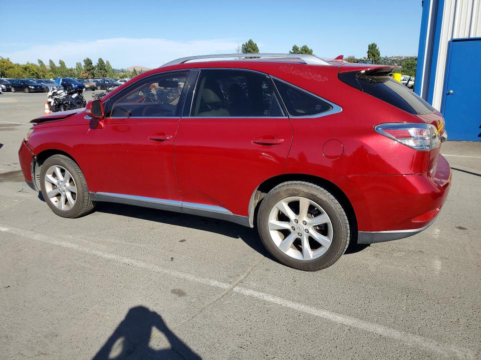 2010 Lexus Rx VIN JTJZK1BA3A2001112 COPART salvage auction — FRONT END, CA - SALVAGE CERTIFICATE, sold $3,200 on 2026-07-02 (photo 2)