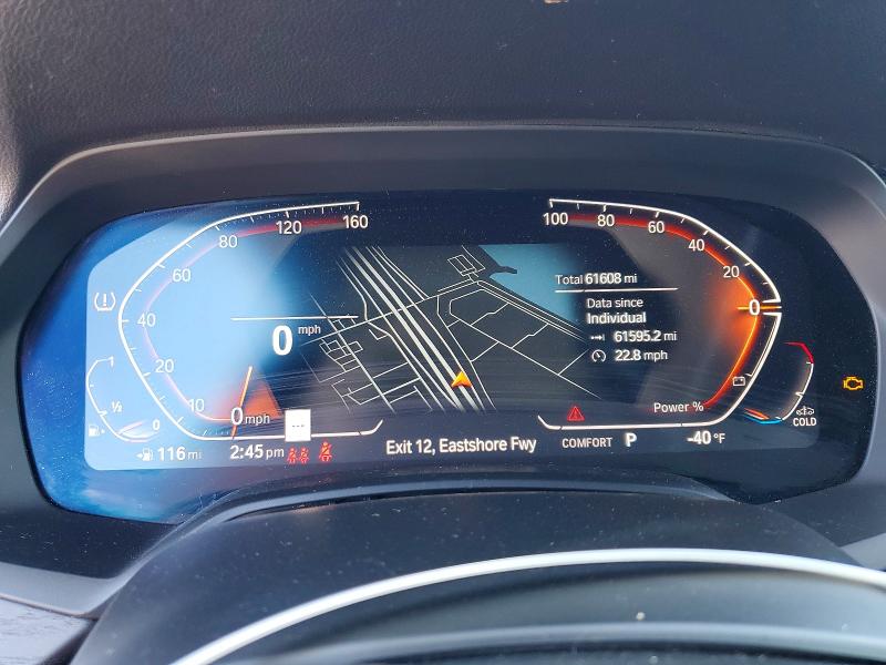 2021 BMW VIN 5UXCW2C04M9F58911 COPART salvage auction — FRONT END, Ca - Salvage Certificate, sold $27,250 on 2026-07-13 (photo 9)