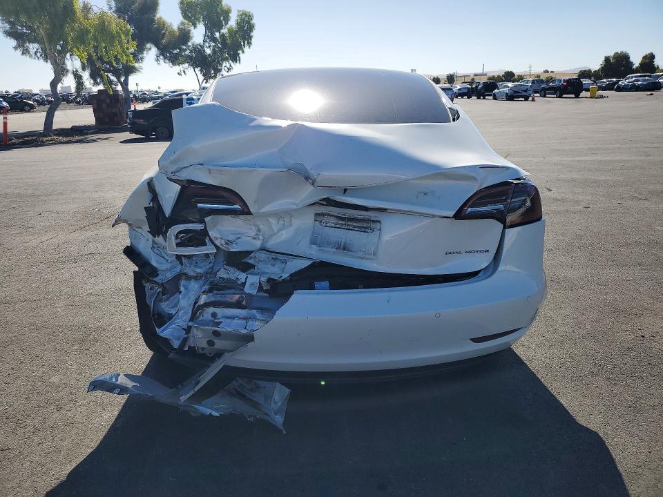 2021 Tesla Model 3 VIN 5YJ3E1EB3MF002511 COPART salvage auction — REAR END, Ca - Salvage Certificate, sold $3,400 on 2026-07-06 (photo 6)