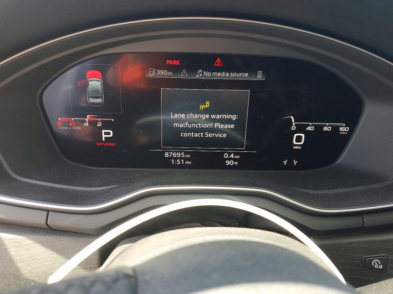 2020 Audi A4 VIN WAUHMAF4XLA064064 COPART salvage auction — REAR END, Fl - Cert Of Title Slvg Rebuildable, sold $6,600 on 2026-07-16 (photo 9)