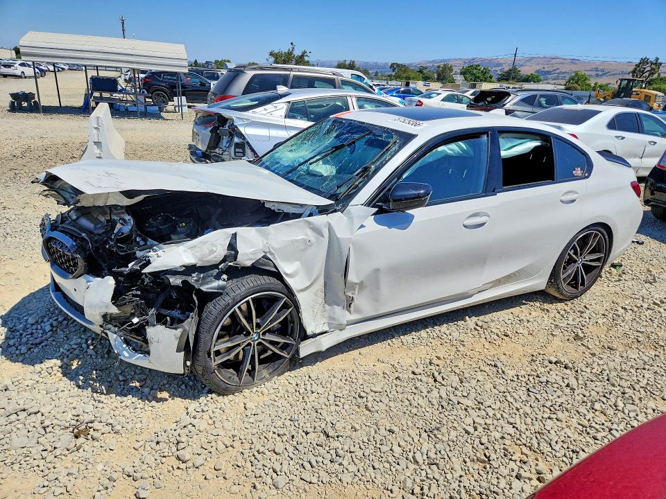 2021 BMW M3 VIN 3MW5U7J02M8B68832 COPART salvage auction — FRONT END, Ca - Salvage Certificate, sold $7,900 on 2026-08-27 (photo 1)