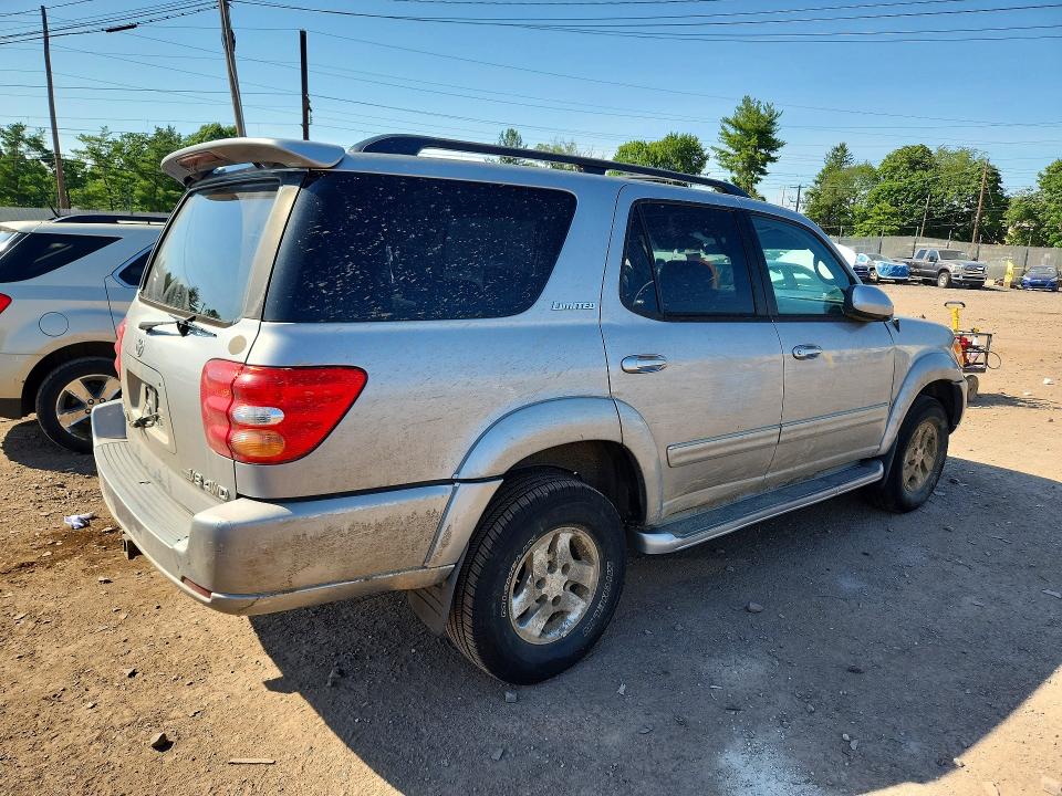 2001 Toyota Sequoia VIN 5TDBT48A21S001590 COPART salvage auction — FRONT END, Pa - Certificate Of Salvage, sold $800 on 2026-07-22 (photo 3)