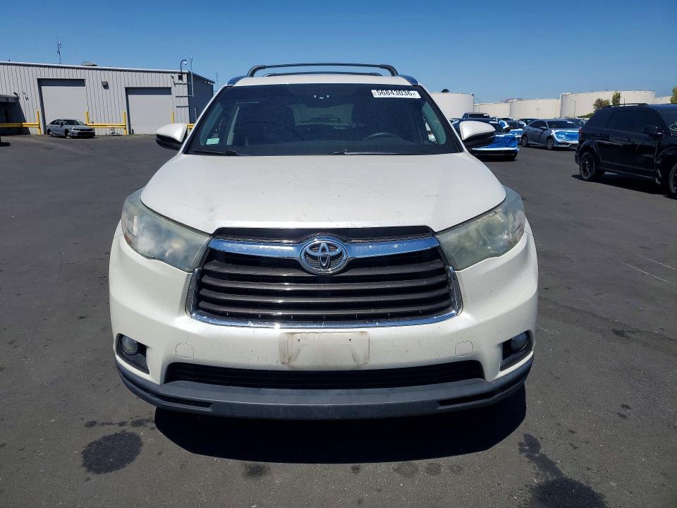2016 Toyota Highlander VIN 5TDKKRFH8GS131060 COPART salvage auction — SIDE, Ca - Salvage Certificate, sold $9,200 on 2026-07-20 (photo 5)