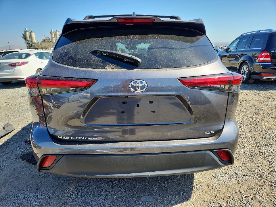 2023 Toyota Highlander VIN 5TDKDRAH4PS526807 COPART salvage auction — FRONT END, Ca - Salvage Certificate, sold $9,500 on 2026-07-31 (photo 6)
