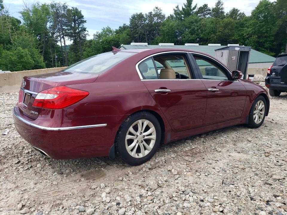 2012 Hyundai Genesis VIN KMHGC4DD7CU193153 COPART salvage auction — SIDE, MA - CERT OF TITLE-RECONSTRCTD COLL, sold $675 on 2026-07-15 (photo 3)