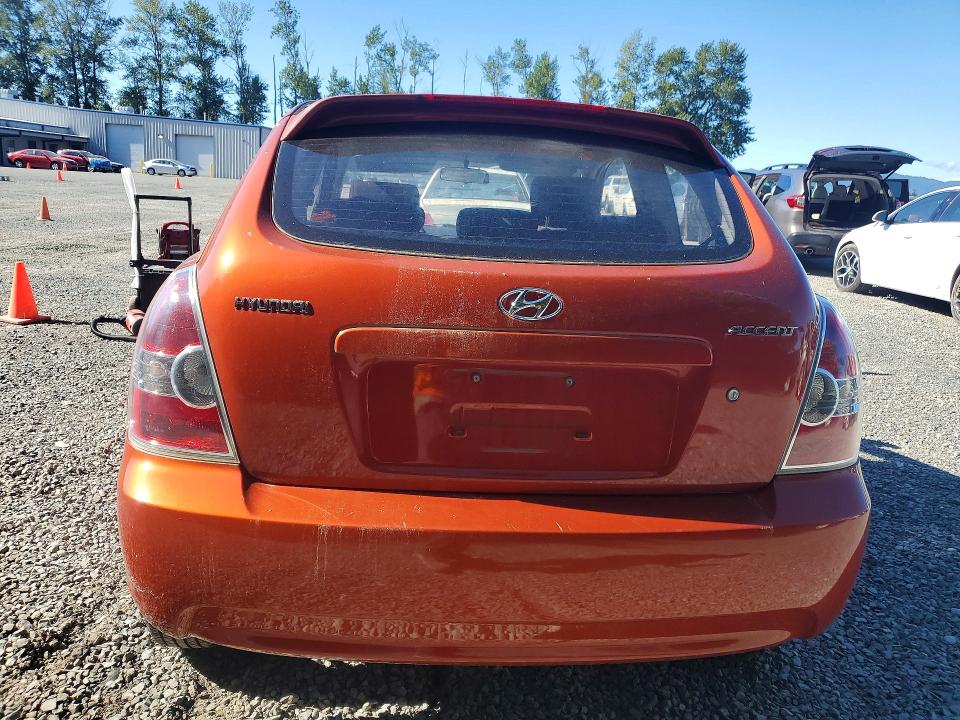 2008 Hyundai Accent VIN KMHCM36C38U086604 COPART salvage auction — FRONT END, WA - VEHICLE CERT OF OWNERSHIP-TITL, sold $275 on 2026-07-27 (photo 6)