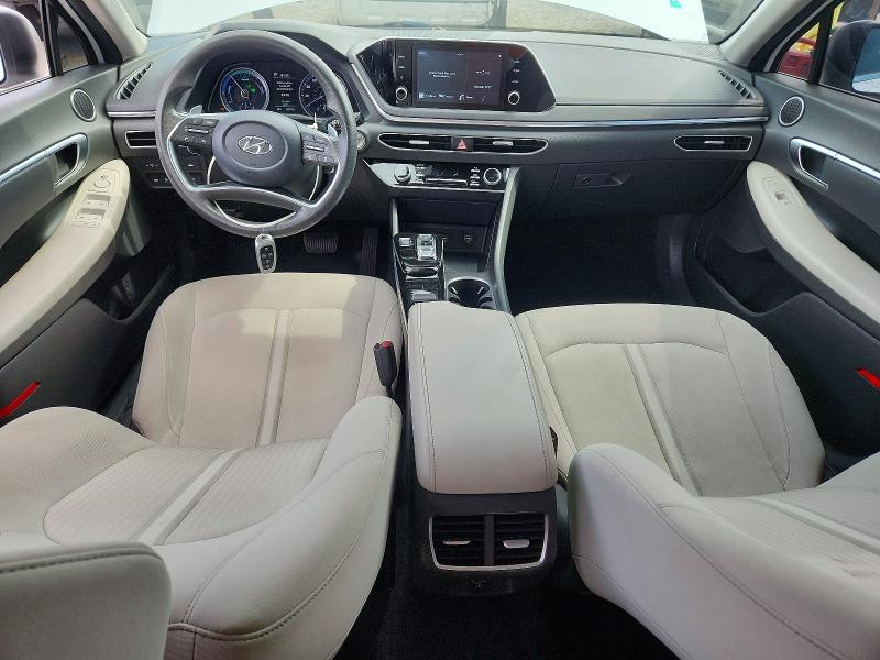 2020 Hyundai Sonata hybrid VIN KMHL24JJ5LA009664 COPART salvage auction — FRONT END, Ca - Salvage Certificate, sold $125 on 2026-07-28 (photo 8)