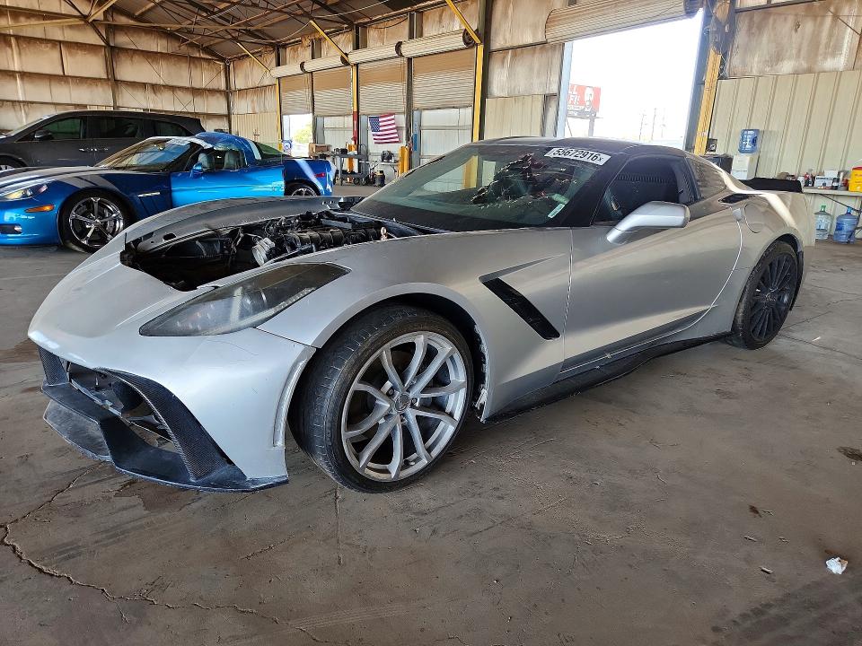 2016 Chevrolet Corvette stingray VIN 1G1YA2D7XG5107999 COPART salvage auction — ENGINE BURN, Az - Certificate Of Title, sold $15,200 on 2026-07-29 (photo 1)