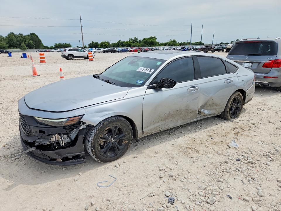 2025 Honda Accord VIN 1HGCY1F4XSA021619 COPART salvage auction — SIDE, Tx - Salvage Vehicle Title, sold $7,000 on 2026-07-02 (photo 1)