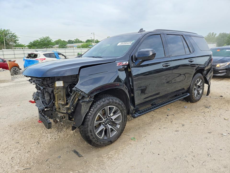 2021 Chevrolet Tahoe VIN 1GNSKPKDXMR492119 COPART salvage auction — FRONT END, KY - CERT OF TITLE-SALVAGE, sold $11,300 on 2026-07-30 (photo 1)