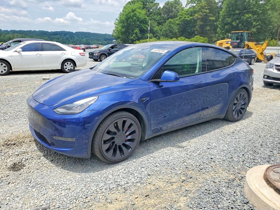 2024 Tesla Model y VIN 7SAYGDEF2RA265200 COPART salvage auction — SIDE, Nc - Salvage Certificate Of Title, sold $13,300 on 2026-07-23 (photo 1)