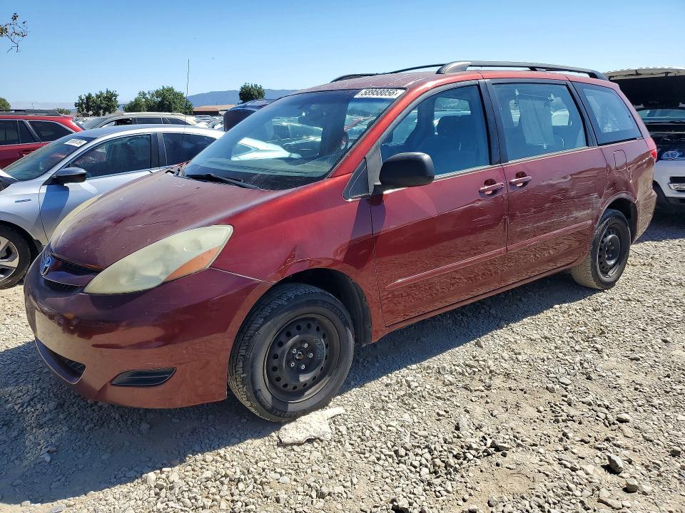 2006 Toyota Sienna VIN 5TDZA23C76S518800 COPART salvage auction — REAR END, Ca - Salvage Certificate, sold $600 on 2026-07-14 (photo 1)