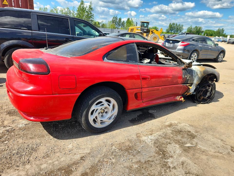 1992 Dodge Stealth VIN JB3XD64B6NY048288 COPART salvage auction — BURN, On - Permit Irrepairable, sold $175 on 2026-07-28 (photo 3)