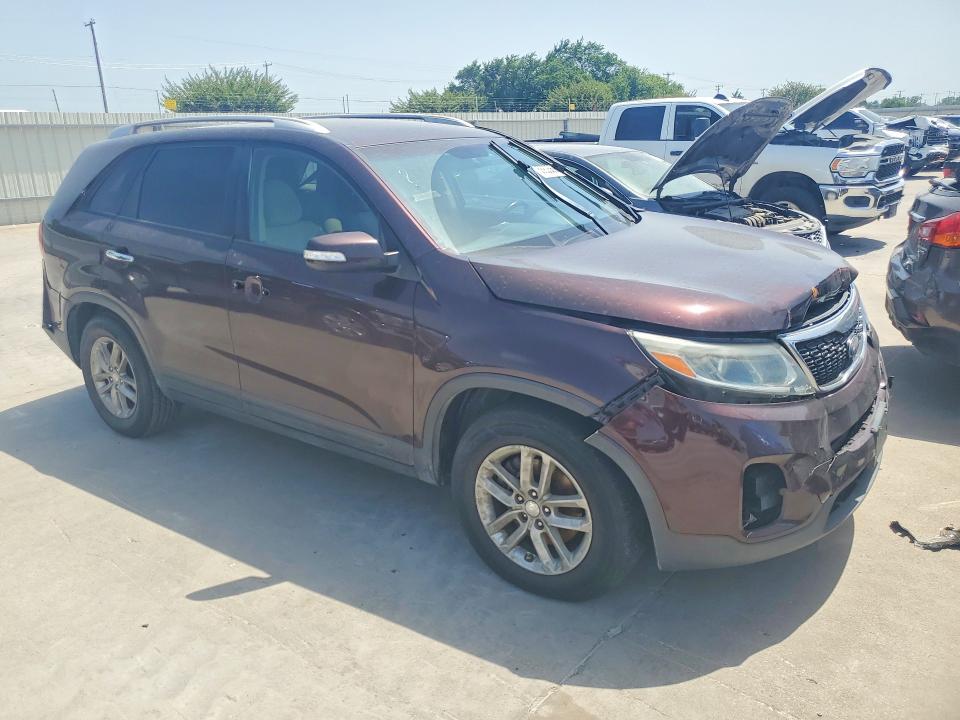 2014 Kia Sorento VIN 5XYKT4A60EG437413 COPART salvage auction — REAR END, Tx - Certificate Of Title (P), sold $800 on 2026-07-09 (photo 4)