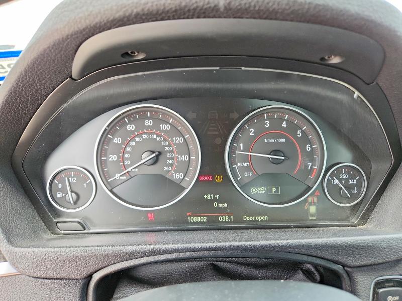 2016 BMW 3er VIN WBA8E9G59GNU30615 COPART salvage auction — FRONT END, Tx - Salvage Vehicle Title, sold $70 on 2026-07-30 (photo 9)
