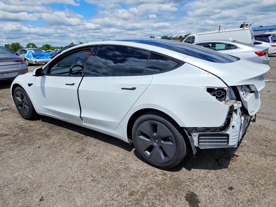 2021 Tesla Model 3 VIN 5YJ3E1EA6MF091739 COPART salvage auction — REAR END, Pa - Certificate Of Salvage, sold $6,900 on 2026-07-31 (photo 2)