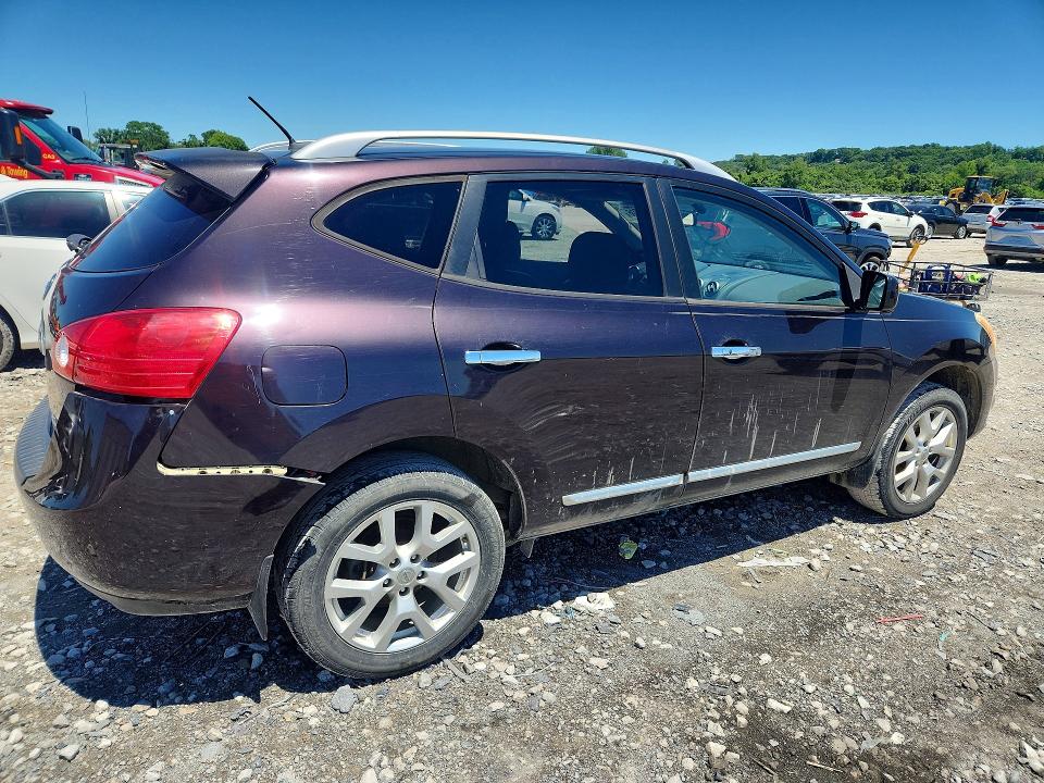 2013 Nissan Rogue VIN JN8AS5MV7DW110021 COPART salvage auction — REAR END, Il - Salvage Certificate, sold $950 on 2026-07-22 (photo 3)