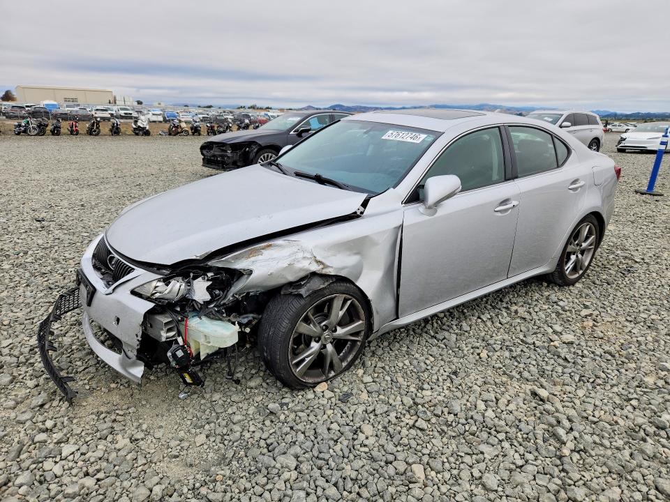 2010 Lexus Is VIN JTHBE5C25A5024379 COPART salvage auction — FRONT END, Ca - Salvage Certificate, sold $1,150 on 2026-07-09 (photo 1)