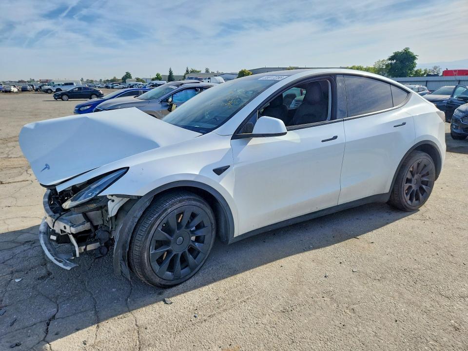 2021 Tesla Model y VIN 5YJYGAEEXMF217863 COPART salvage auction — FRONT END, Ca - Salvage Certificate, sold $7,300 on 2026-07-10 (photo 1)