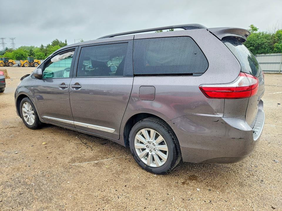 2017 Toyota Sienna VIN 5TDJZ3DC5HS183808 COPART salvage auction — FRONT END, Il - Salvage Certificate, sold $1,100 on 2026-07-28 (photo 2)