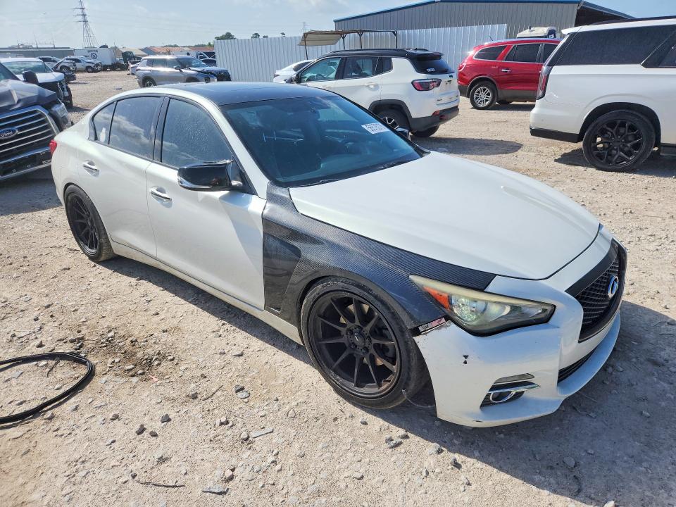 2015 Infiniti Q50 VIN JN1BV7AP1FM355519 COPART salvage auction — FRONT END, Tx - Salvage Vehicle Title, sold $2,950 on 2026-07-17 (photo 4)