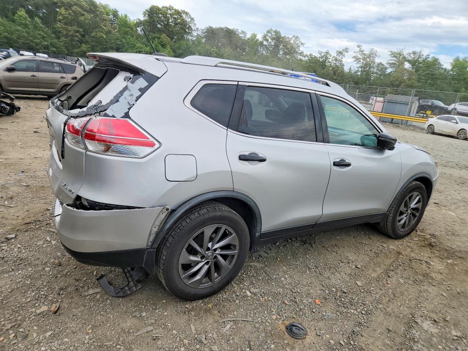 2016 Nissan VIN JN8AT2MV1GW142916 COPART salvage auction — REAR END, Md - Cert Of Salvage > 75% Damage, sold $800 on 2026-07-07 (photo 3)