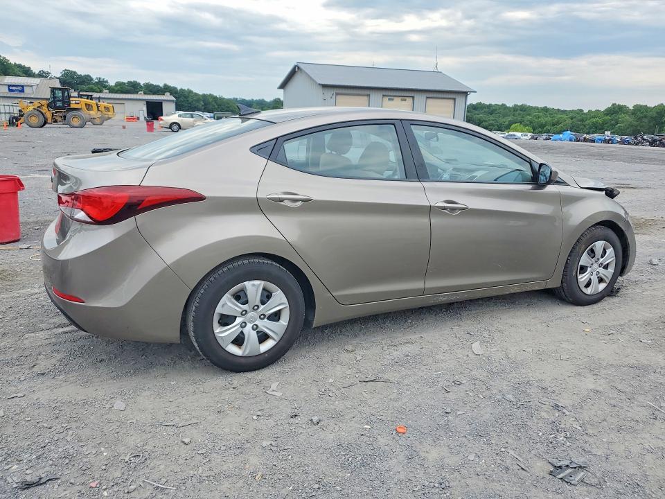2016 Hyundai VIN 5NPDH4AE2GH771892 COPART salvage auction — FRONT END, Pa - Certificate Of Salvage, sold $1,600 on 2026-07-02 (photo 3)