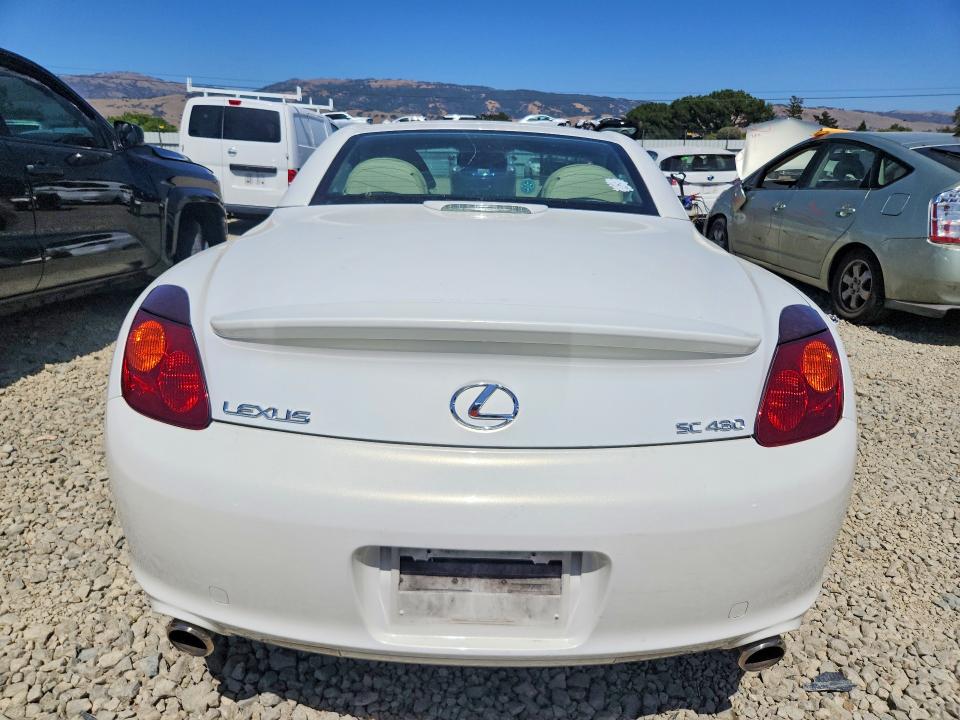 2004 Lexus Sc VIN JTHFN48Y740057961 COPART salvage auction — FRONT END, Ca - Salvage Certificate, sold $1,700 on 2026-07-21 (photo 6)