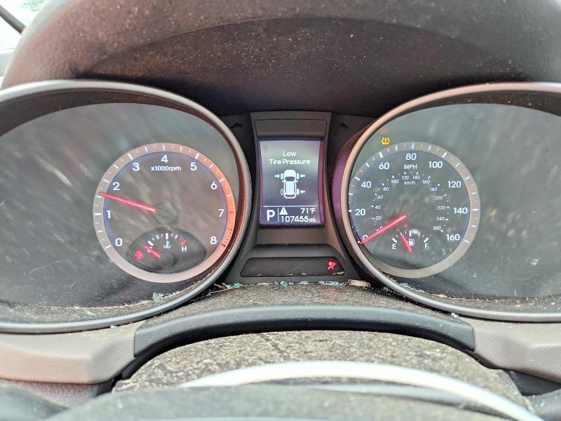 2015 Hyundai Santa fe VIN 5XYZU3LB7FG278293 COPART salvage auction — ROOF, GA - CERT OF TITLE-SALVAGE, sold $1,300 on 2026-07-28 (photo 9)