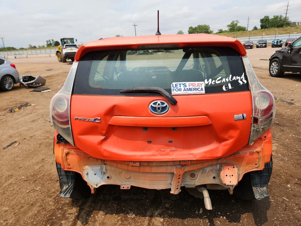 2012 Toyota Prius VIN JTDKDTB37C1029418 COPART salvage auction — REAR END, Co - Salvage Title, sold $275 on 2026-07-13 (photo 6)