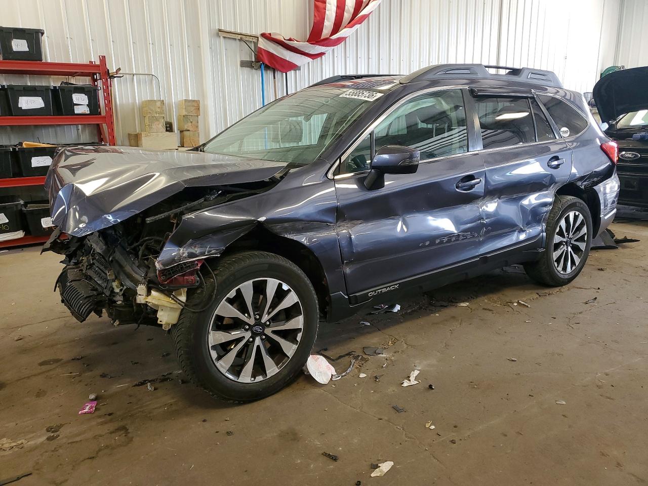 2017 Subaru Outback VIN 4S4BSANC1H3383741 COPART salvage auction — Front End, MN - CERT OF TITLE-SALVAGE, sold $625 on 2026-07-09 (photo 1)