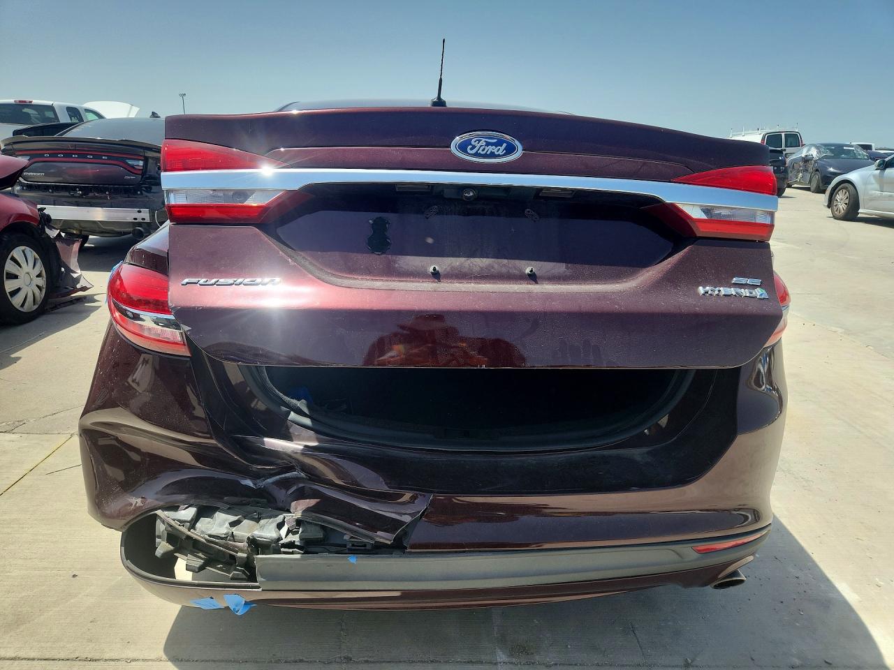2017 Ford Fusion VIN 3FA6P0LU6HR277967 COPART salvage auction — Rear End, TX - SALVAGE VEHICLE TITLE, sold $1,850 on 2026-07-09 (photo 6)