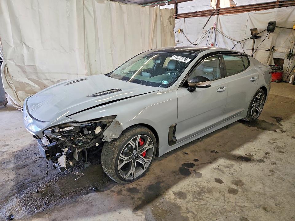 2019 Kia Stinger VIN KNAE45LC6K6053635 COPART salvage auction — FRONT END, Pa - Certificate Of Salvage, sold $2,400 on 2026-07-09 (photo 1)