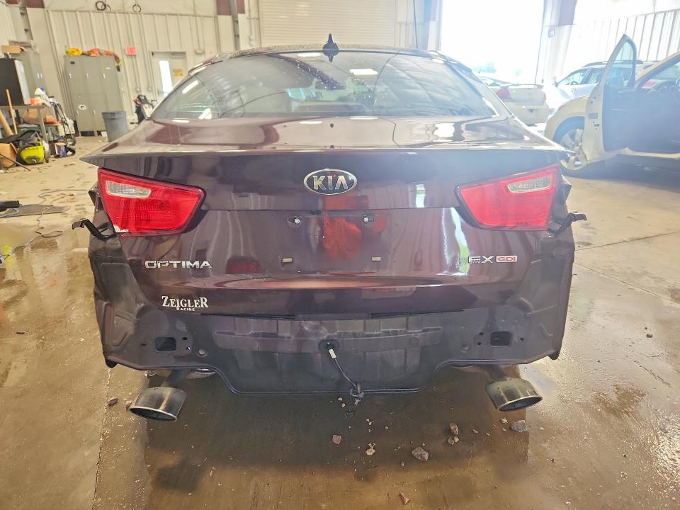 2015 Kia Optima VIN 5XXGN4A70FG455568 COPART salvage auction — REAR END, Wi - Certificate Of Title, sold $425 on 2026-07-27 (photo 6)