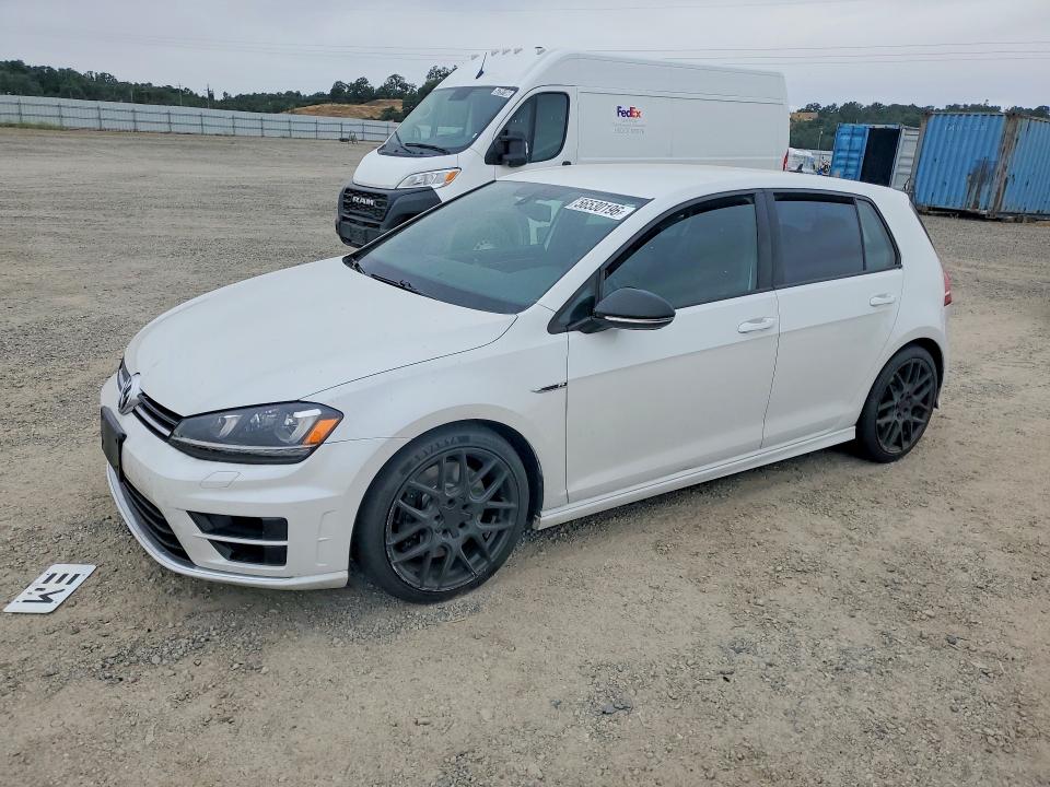 2016 Volkswagen Golf r VIN WVWUF7AU9GW141666 COPART salvage auction — BURN, CA - NON-REPAIRABLE VEHICLE CERT, sold $2,400 on 2026-07-24 (photo 1)
