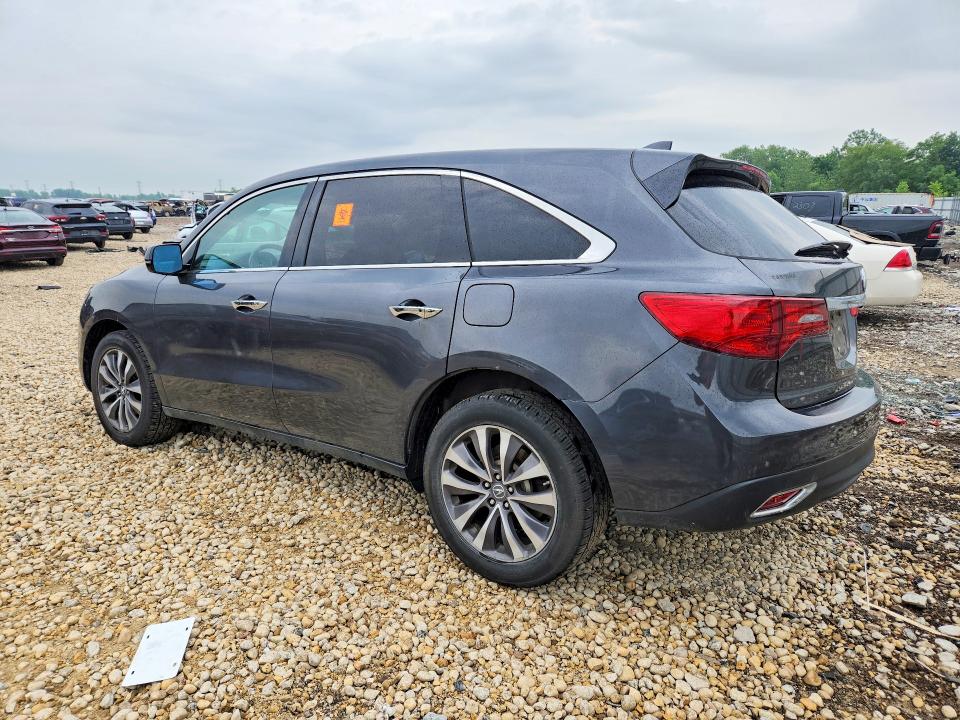 2016 Acura VIN 5FRYD4H40GB029921 COPART salvage auction — FRONT END, Il - Salvage Certificate, sold $2,950 on 2026-07-31 (photo 2)