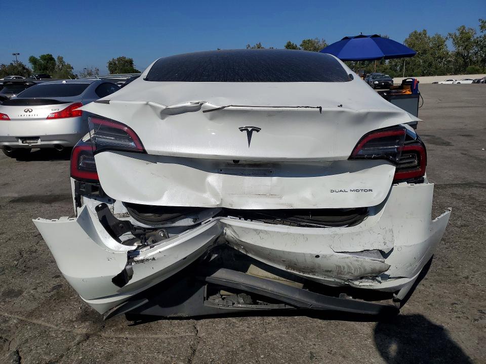 2022 Tesla VIN 5YJ3E1EB2NF236611 COPART salvage auction — REAR END, Ca - Dis/Dlr/Exp Only Clean Title, sold $4,050 on 2026-07-23 (photo 6)