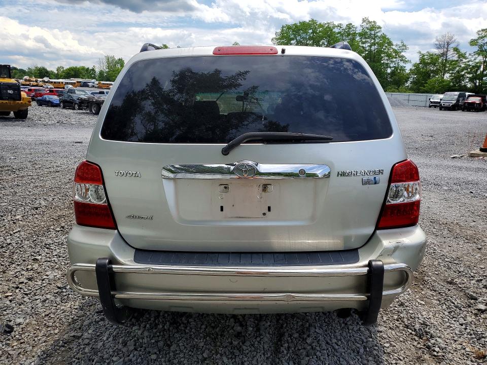 2006 Toyota Highlander hybrid VIN JTEEW21A060026688 COPART salvage auction — FRONT END, NY - MV-907A SALVAGE CERTIFICATE, sold $300 on 2026-07-13 (photo 6)