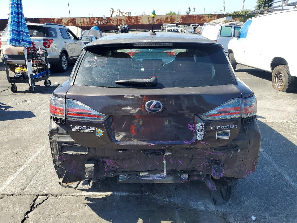 2013 Lexus Ct VIN JTHKD5BH8D2165414 COPART salvage auction — REAR END, Ca - Salvage Certificate, sold $2,050 on 2026-07-02 (photo 6)