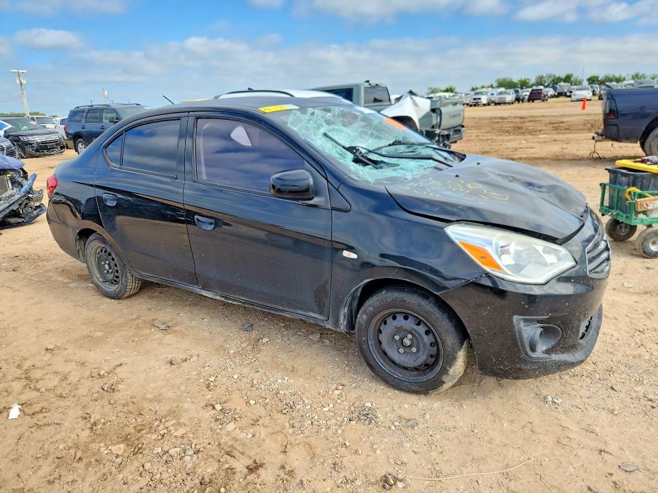 2017 Mitsubishi Mirage VIN ML32F3FJ4HHF06300 COPART salvage auction — FRONT END, Tx - Salvage Vehicle Title, sold $40 on 2026-07-23 (photo 4)